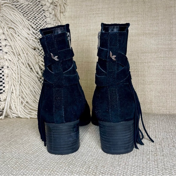 Ugg Koolaburra Kenz Black Suede Ankle Boots Booties 8.5 - Picture 5 of 11